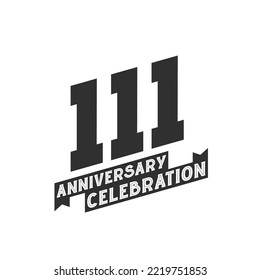 111 Anniversary Celebration greetings card,  111th years anniversary