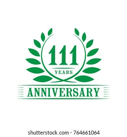 111 years anniversary logo template.