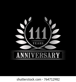 111 years anniversary logo template.