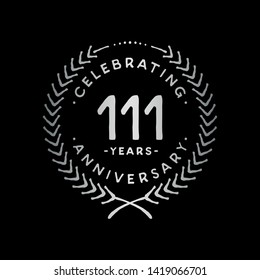 111 years design template. 111st vector and illustration.