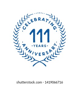 111 years design template. 111st vector and illustration.