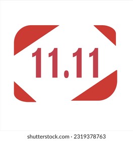 11.11 event best discount editable text style effect themed sales promotion