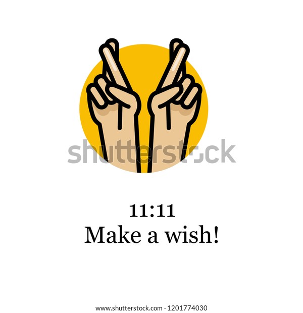 1111 Make Wish Vector Quote Poster Stock Vector (Royalty Free) 1201774030