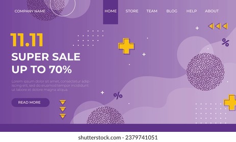 11.11 sale background. single's day sale. 11.11 Shopping festival promotion. Vector illustration Template for Poster, Banner, Flyer, Card, Post, Cover. Singles Day discount concept.