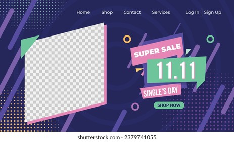 11.11 sale background. single's day sale. 11.11 Shopping festival promotion. Vector illustration Template for Poster, Banner, Flyer, Card, Post, Cover. Singles Day discount concept.