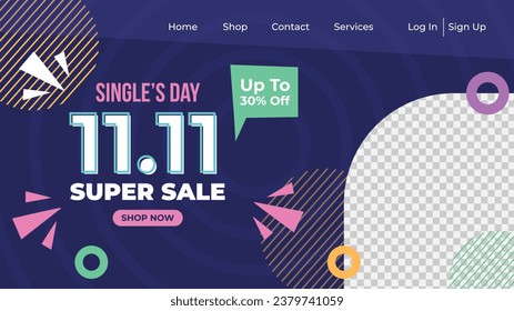 11.11 sale background. single's day sale. 11.11 Shopping festival promotion. Vector illustration Template for Poster, Banner, Flyer, Card, Post, Cover. Singles Day discount concept.