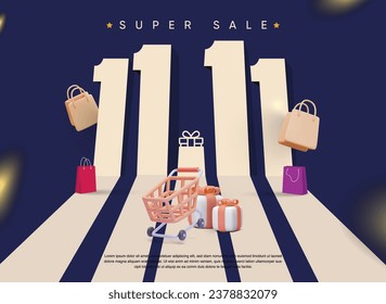 11.11 Sale banner design for ecommerce.