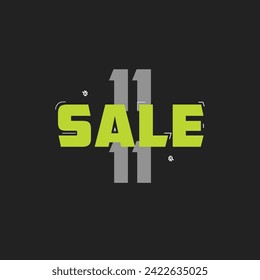 11.11 Sale Sticker - Sale Label - Sale Design