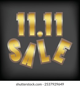 11.11 Shopping day sale banner background for business retail promotion vector illustration
