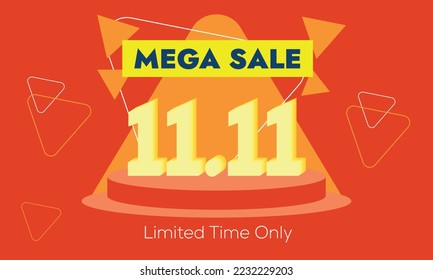 11.11 social media mega campaign template, social media mega campaign 11.11 banner