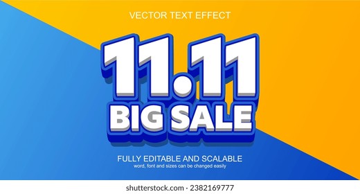 11.11 TEXT effect big sale single day