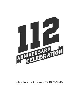 112 Anniversary Celebration greetings card,  112th years anniversary