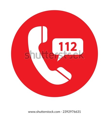 112 emergency call services vector	