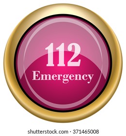 112 Emergency icon. Internet button on white background. EPS10 vector.
