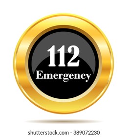 112 Emergency icon. Internet button on white background. EPS10 vector.
