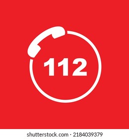 112 emergency icon vector illustration