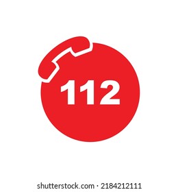 112 emergency icon vector illustration