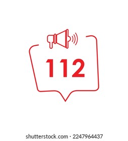 112 ilustración vectorial de icono de emergencia