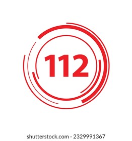 112 Notrufsymbol, Vektorgrafik