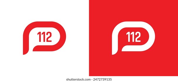 112 emergency icon vector illustration