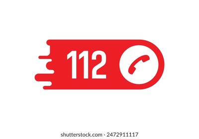 112 emergency icon vector illustration