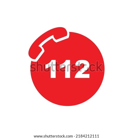 112 emergency icon vector illustration