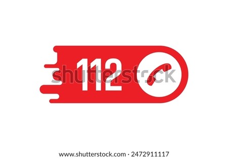 112 emergency icon vector illustration
