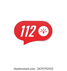 112 emergency text information sign