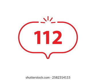 112 emergency text information sign