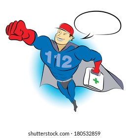 112 Man - flying superhero medical lifeguard