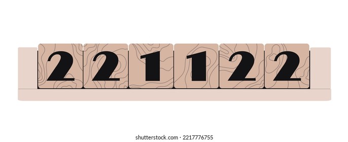 11.22.22 Beautiful date. Wooden cube calendar.