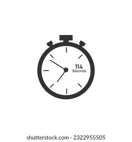 114 seconds timer Clocks, Timer 114 sec icon.