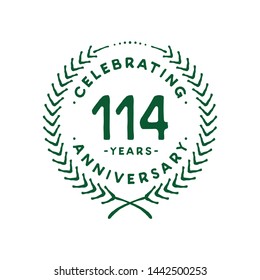 114 years design template. 114th vector and illustration.
