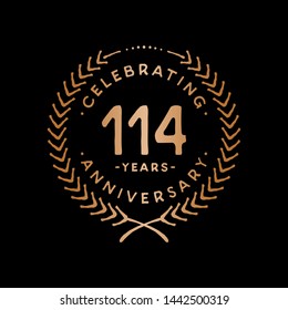 114 years design template. 114th vector and illustration.