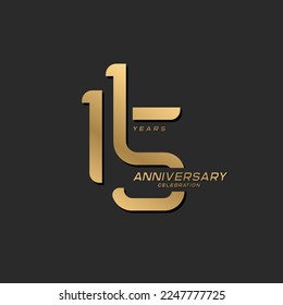 115 years anniversary celebration logotype with modern elegant number