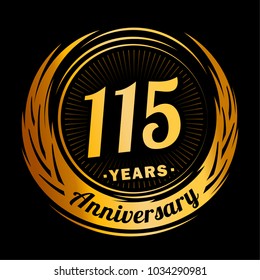 115 years anniversary. Anniversary logo design. 115 years logo.