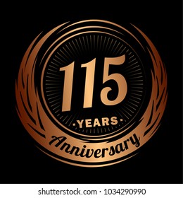 115 years anniversary. Anniversary logo design. 115 years logo.