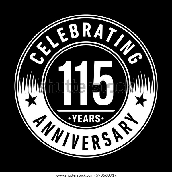 115 Years Anniversary Logo Template Vector Stock Vector (Royalty Free ...