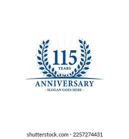 Logo für 115 Jahre. Vektorgrafik und Illustration.