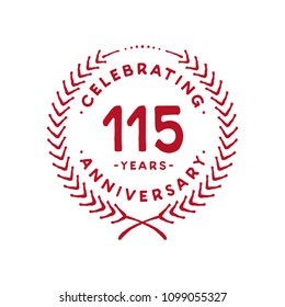 115 years design template. 115th vector and illustration.