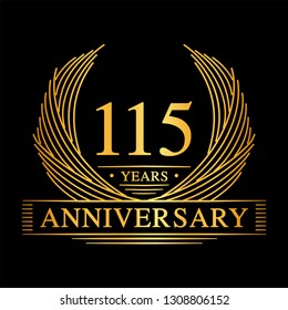 115 years design template. 115th anniversary. Vector and illustration.