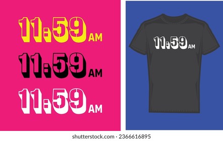 11:59 am t shirt design vector file