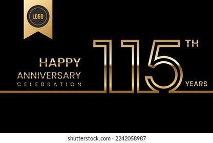 115th anniversary celebration template design. Logo Vector Template Illustration