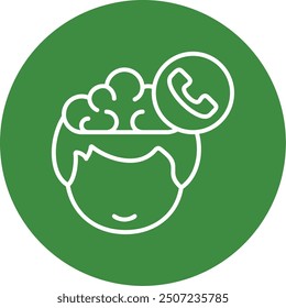 116 - Phone Line Multi Circle Vector Icon Design