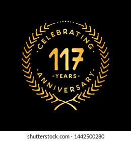 117 Years Design Template. 117th Vector And Illustration.