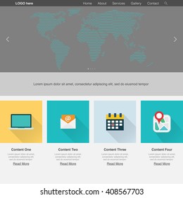 1170px 12 Columns Responsive Web Design Vector Template  With Guides