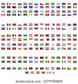 118 banderas vectoriales de la colección mundial