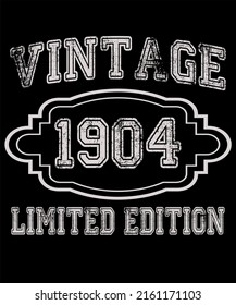 118th Birthday Vintage Legends Born In 1904 118 Years Old