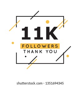 11k followers thank you design template