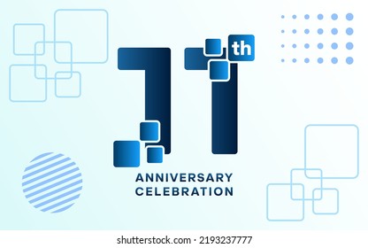 11th Anniversary celebration logotype. Anniversary celebration template design, Vector illustrations.